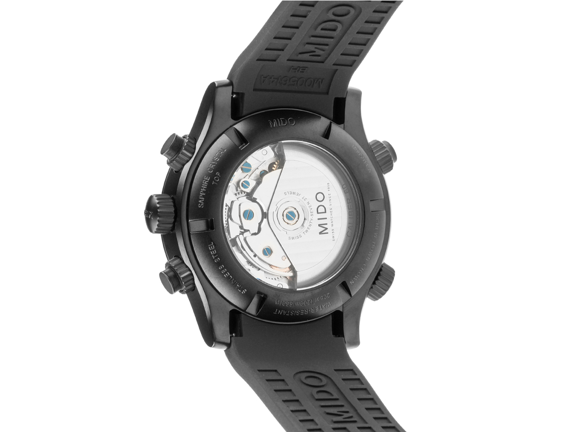 Mido Multifort Diver Stahl Black Automatik Chronograph Armband 