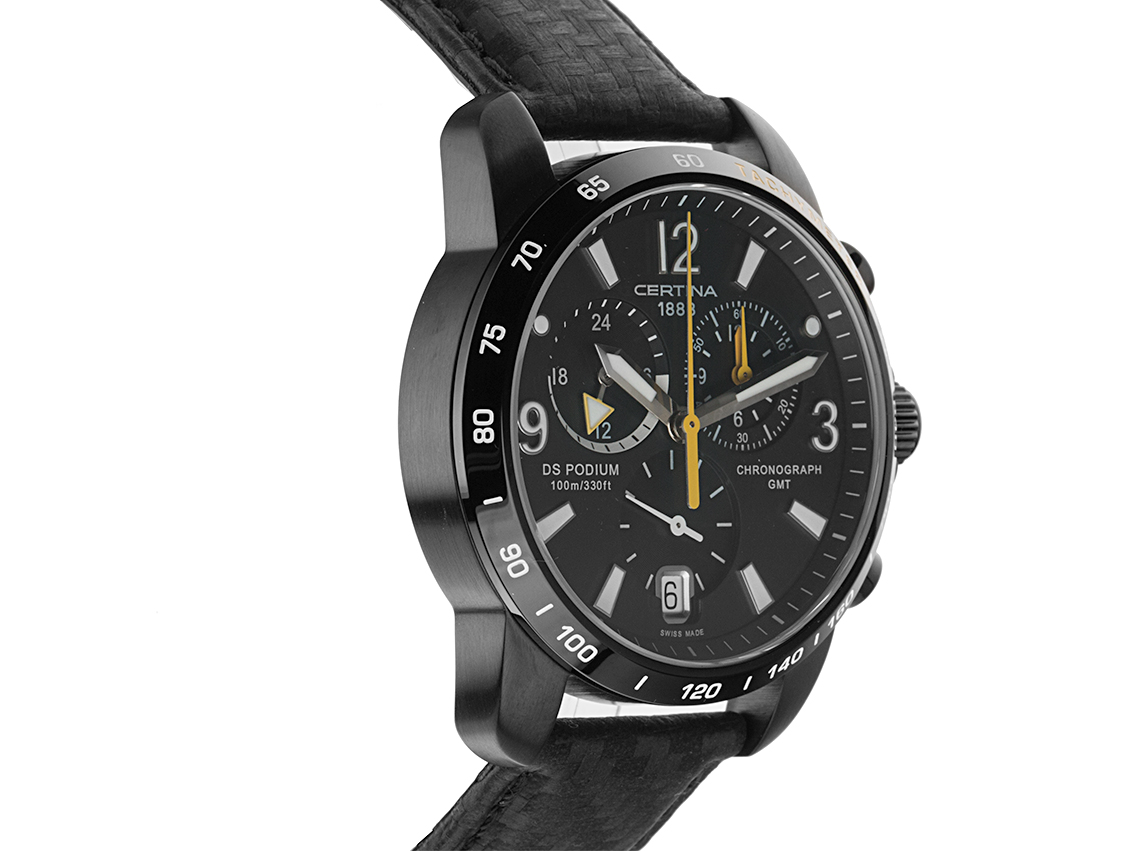 Certina DS Podium GMT Black Chronograph Quarz 42mm Ungetragen mit  