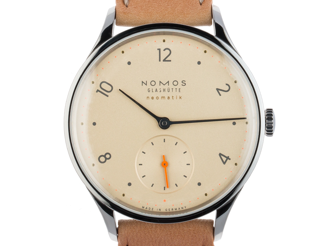 Nomos Glashütte Minimatik Champagner Stahl Automatik Glasboden