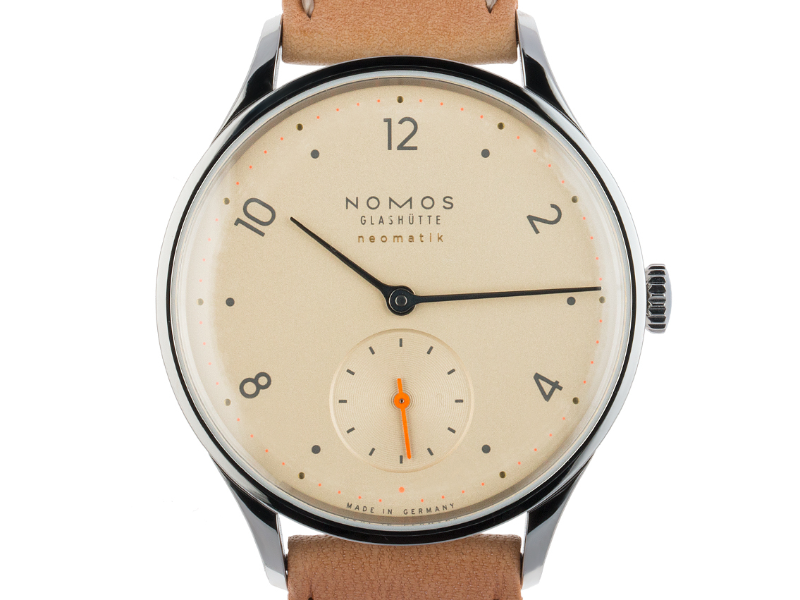 Nomos Glashütte Minimatik Champagner Stahl Automatik Glasboden