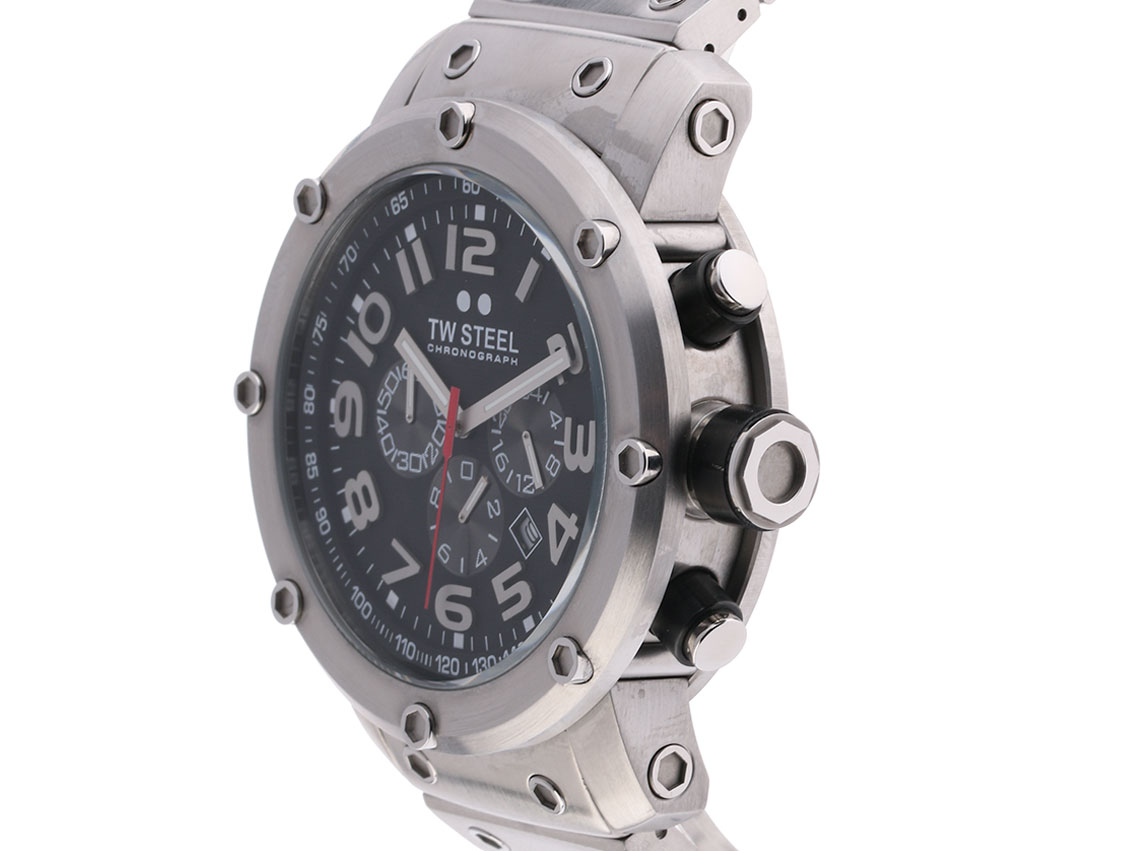 TW Steel Grandeur Tech Chronograph Stahl Quarz Armband Stahl 49mm