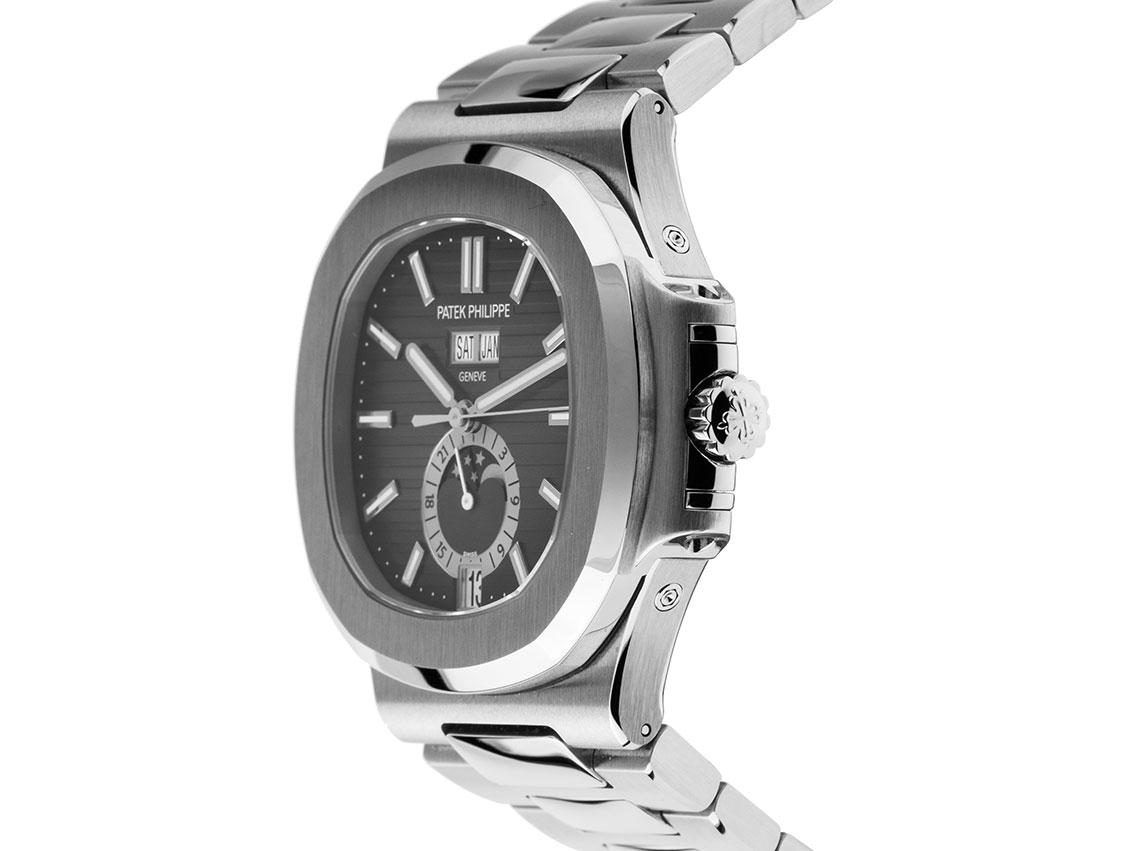 Patek Philippe Nautilus Annual Calendar Stahl Automatik Mondphase