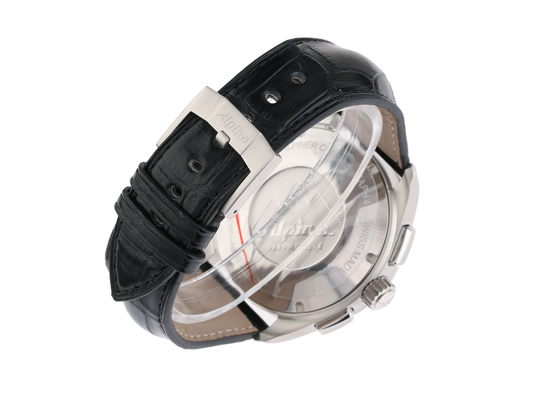 Alpina Alpiner 4 Chronograph Stahl Automatik Lederband 44mm UVP  