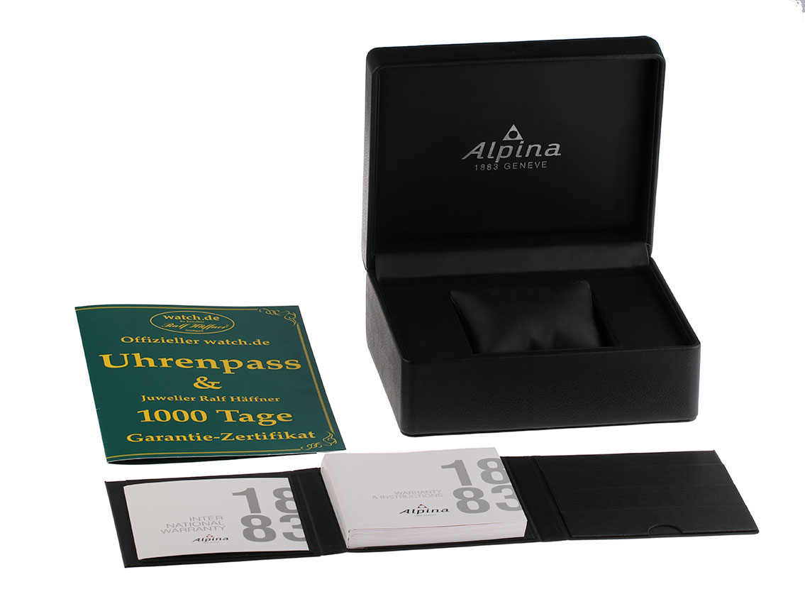 Alpina Alpiner 4 Chronograph Stahl Automatik Lederband 44mm UVP  