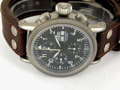 Aristo XL-Fliegerchrono Day Date Stahl Automatik Chronograph 44mm  