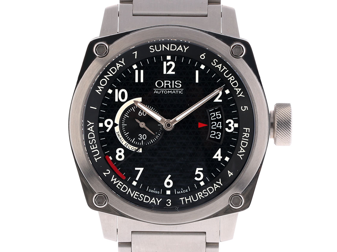 Oris BC4 Small Second Pointer Day Stahl Automatik Stahlband 43mm