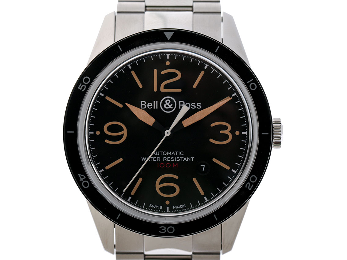 Bell Ross Vintage BR 123 Sport Heritage Stahl Automatik Armband