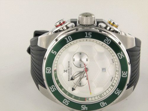 Bernhard H. Mayer Striker Watch Stahl Qaurz Chronograph Armband Kautschuk Limitiert 57x50mm Box Pap. Full Set Ungetragen mit Zertifikat uber 1.800 Archive germany Watch