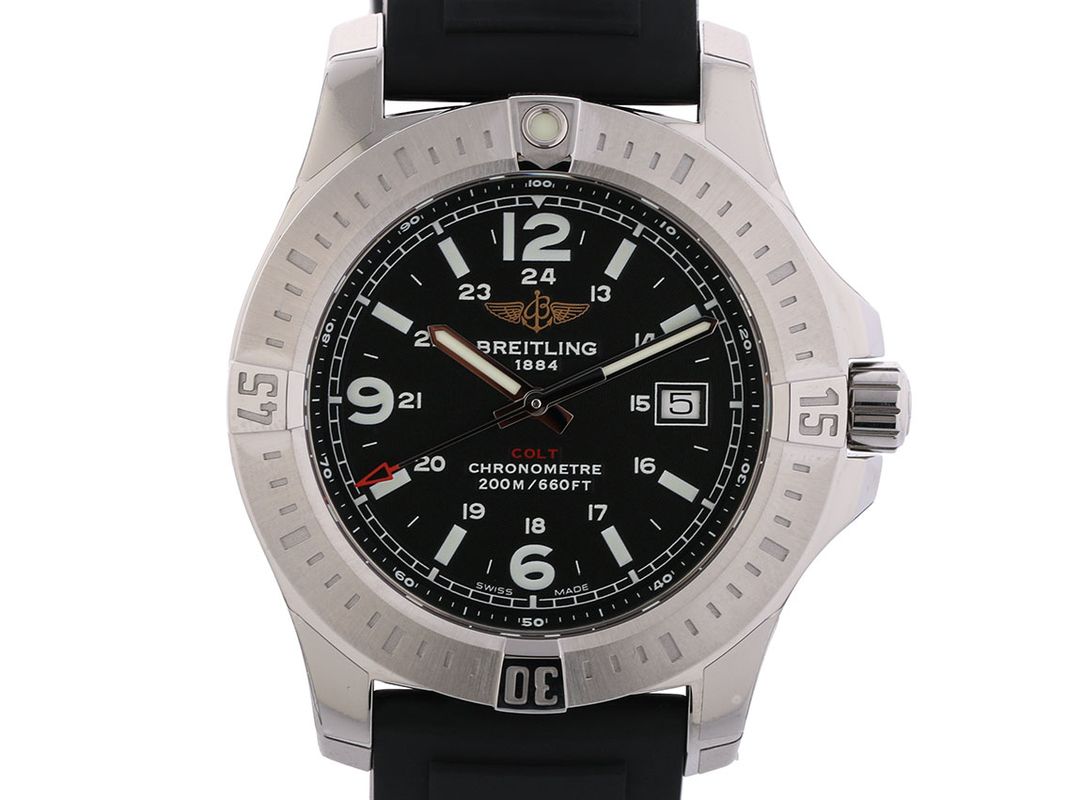 Breitling Colt Quarz Stahl Kautschuk Armband Kautschuk 44mm