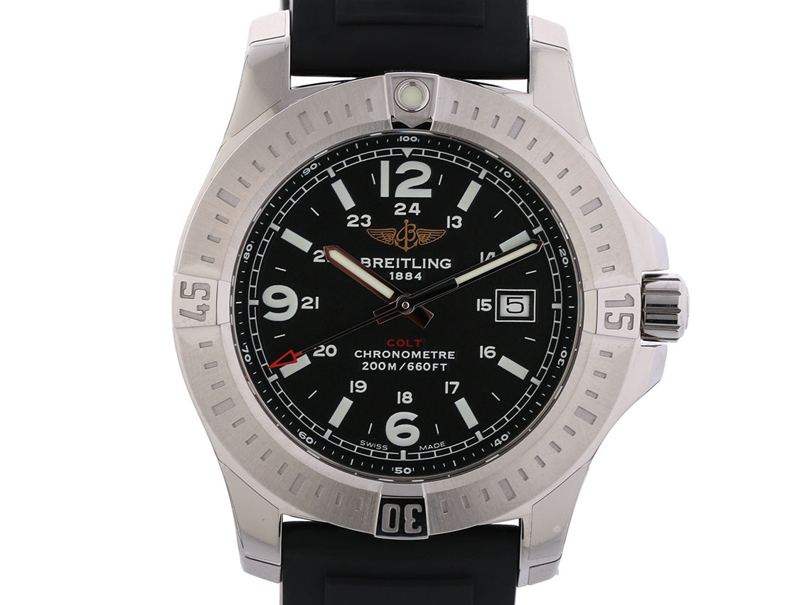 Breitling Colt Quarz Stahl Kautschuk Armband Kautschuk 44mm Box Pap. Full Set Ungetragen mit Zertifikat uber 2.370 Archive germany Watch