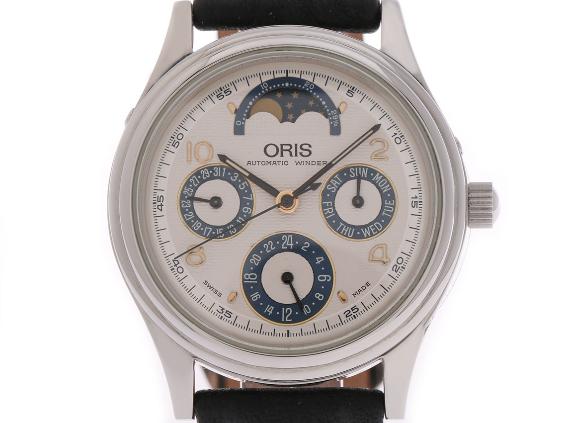 Oris Complication Vollkalender Mondphase Stahl Automatik 35mm