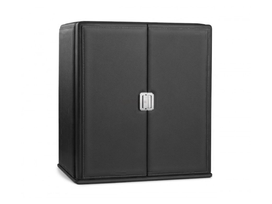Scatola del Tempo Uhrenbeweger Rotore 9 Black Leder 380x340x230mm Neu