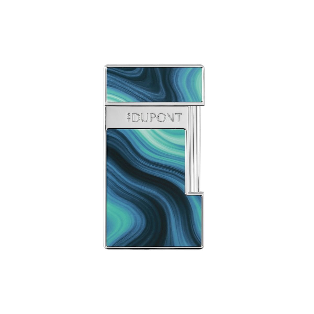 S.T. Dupont Feuerzeug Slimmy Chinalack Blau Chrom Ref.028035 Full Set