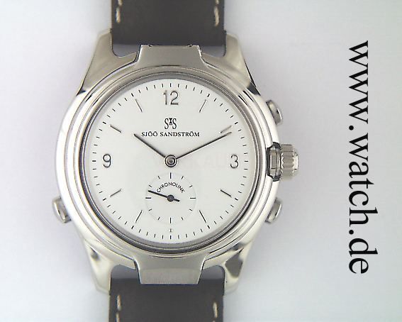 Sjöö Sandström Chronolink Multifunktion Worldtimer UTC 40mm N E U