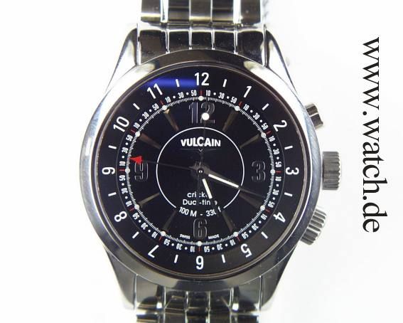Vulcain Aviator Dual Time Criket Alarm Handaufzug 42mm Neu