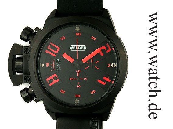 Welder Watch San Marino K24 Crono Data Black/Red 48mm NEU