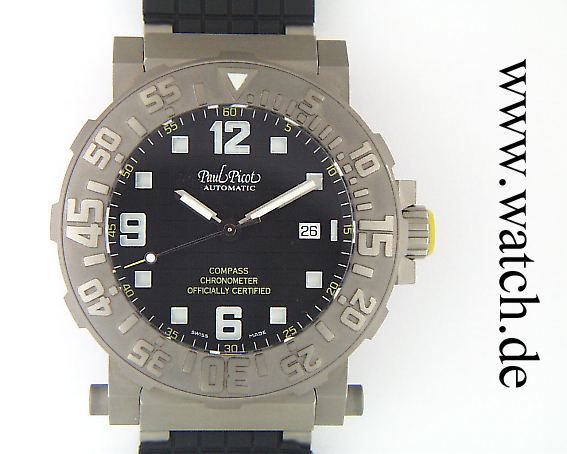 Paul Picot C-Type Compass Chronometer Titan Limitiert 46 mm UVP 5900.- N E U