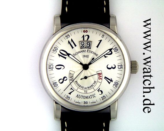 Schwarz Etienne Gangreserve Großdatum 42mm UVP 4275.- N E U