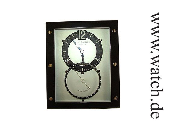 Erwin Sattler Tischuhr Time Balance 17x14cm UVP 2100.- N E U