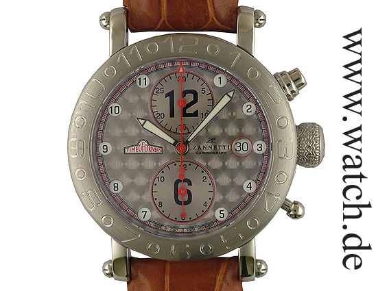 Zannetti Time of Drivers Racing Edition Argenté Chronograph Limitiert 42mm UVP 3.900,- Neu