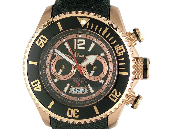 V.I.P. Time Italy Chronograph Professional Roségold 50mm UVP 389.- N E U