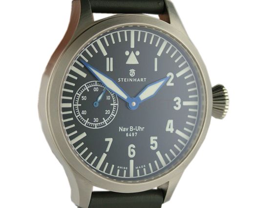 Steinhart Flieger  Nav B SS  Unitas 6497 48 mm UNGETRAGEN