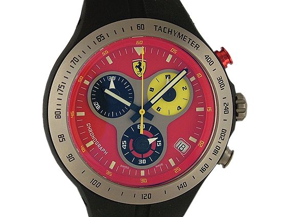 Ferrari O R I G I N A L Jumbo Chronograph Titan Kautschuk 45mm UVP 435,- Neu