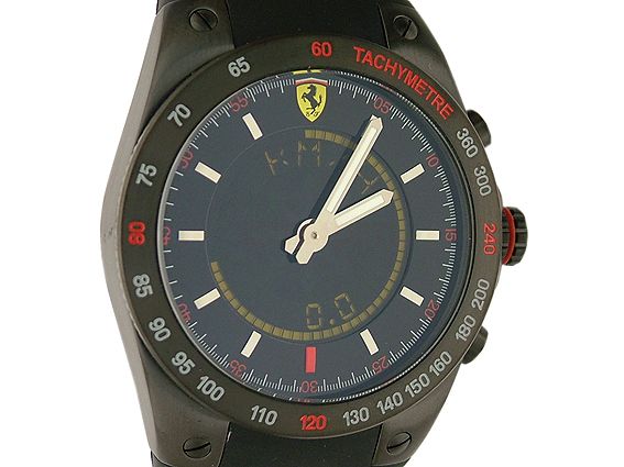 Ferrari O R I G I N A L Lap Time Multifunktion Chronograph Kautschuk 44mm UVP 435,- Neu