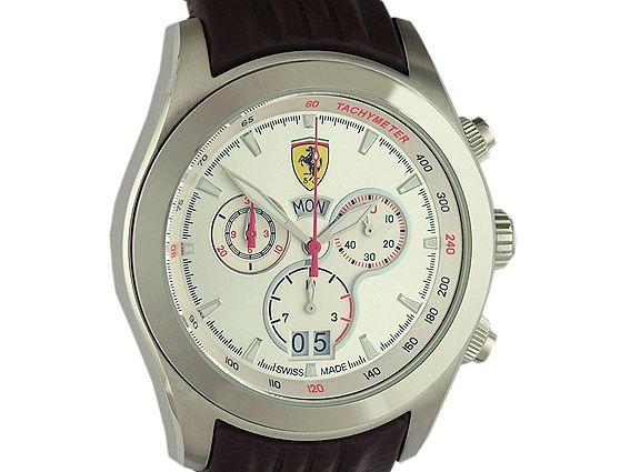Ferrari O R I G I N A L Paddock Chronograph Großdatum 42mm UVP 435.- N E U