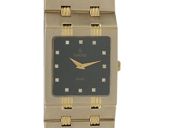 Concord 18kt Gelbgold/Weißgold Diamond Vintage 23x23mm