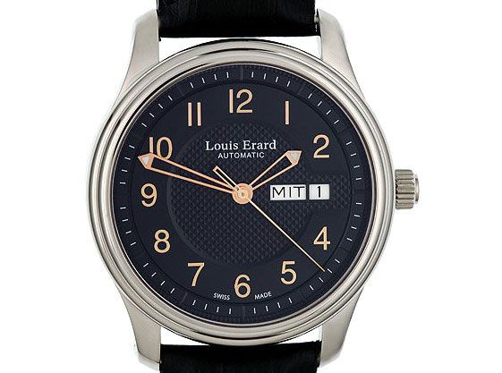 Louis Erard Heritage Stahl Automatik Day Date 40mm Neu