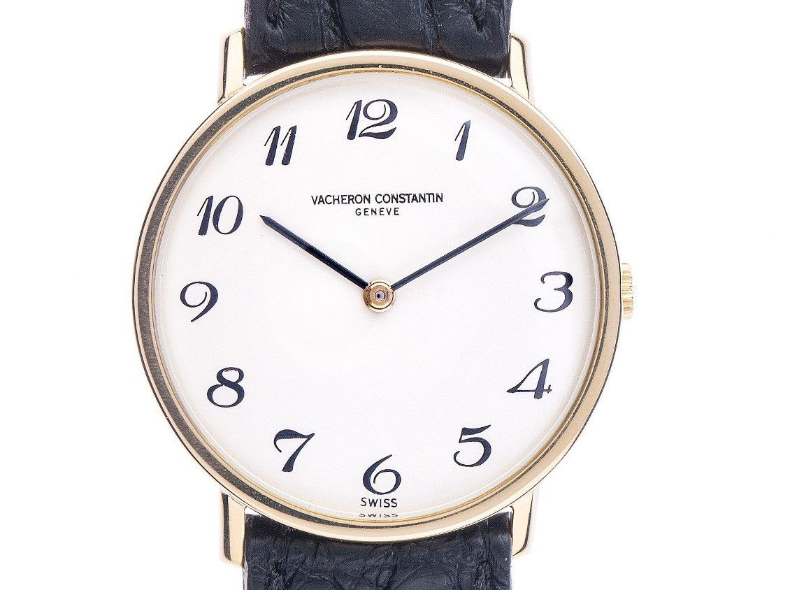 Vacheron Constantin Classique Ultraflach 18kt Gelbgold Handaufzug Armband Leder 33mm Ref.7811 Vintage Bj.1965 orig. Box wie Neu mit Zerifikat über 17.200,-€