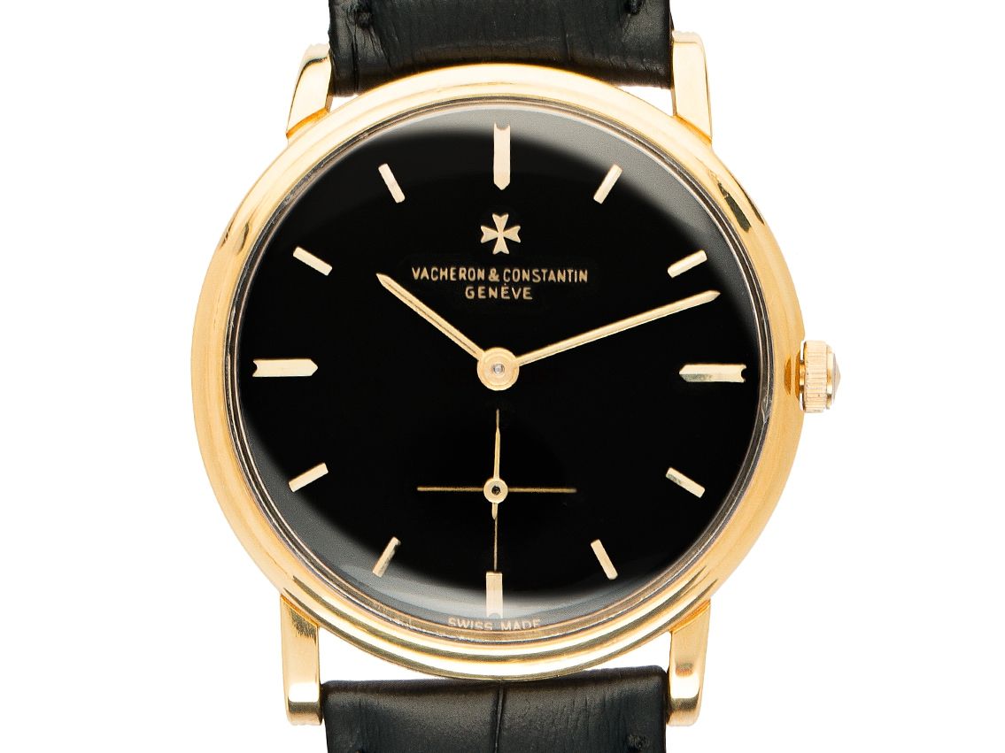 Vacheron Constantin Classique 18kt Gelbgold Handaufzug Armband Leder 32mm Vintage Bj.1960 wie Neu mit Zertifikat über 18.500,-€