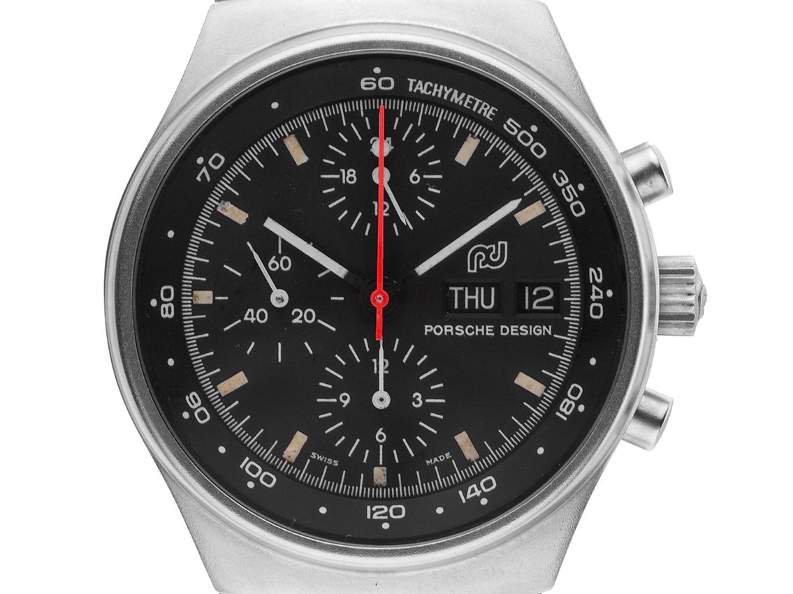 Porsche Design Chronograph Stahl Automatik Armband Stahl 40mm Ref.7176S Vintage Bj.1977 wie Neu mit Zertifikat über 3.800,-€