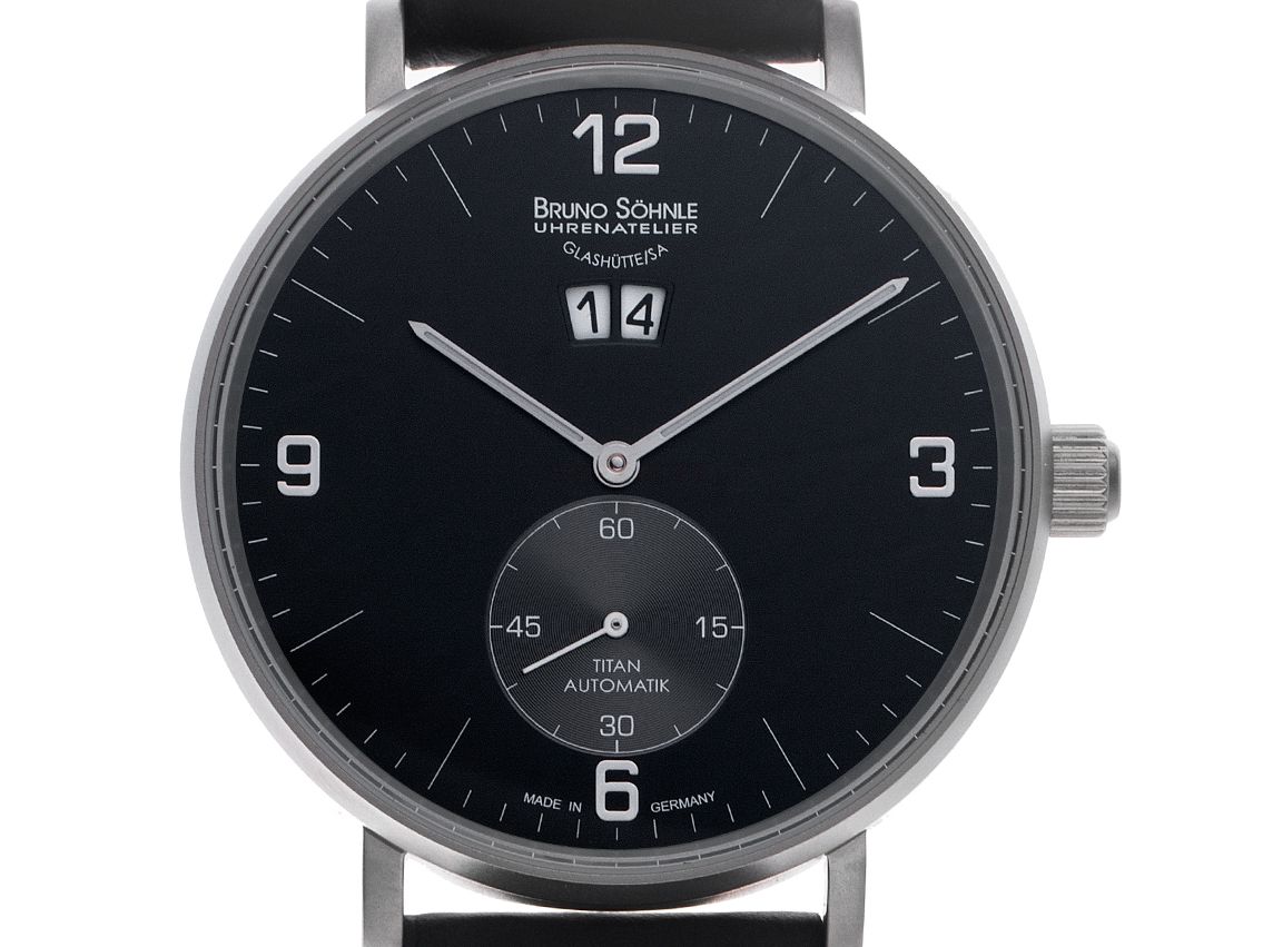 Bruno Söhnle Glashütte Frankfurt Titan Automatik Armband Leder 41,5mm Box&Pap. Full Set Neu mit Zertifikat über 1.950,-€