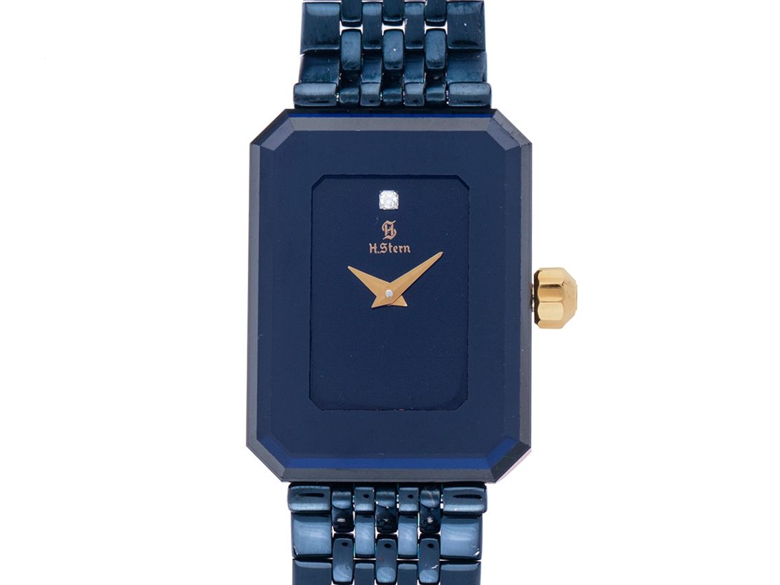 H.Stern Manaus Saphire Watch Edelstahl Quarz Armband Stahl Vintage Bj.2005 27x20mm mit Zertifikat über 4.300,-€