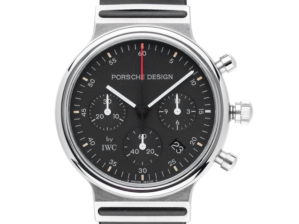 Porsche Design by IWC Sportivo 02 Chronograph Stahl Quarz Armband Kautschuk 32mm Ref.IW 3720 Vintage Bj.1991 Box&Kaufbeleg wie Neu mit Zertifikat über 3.900,-€ 