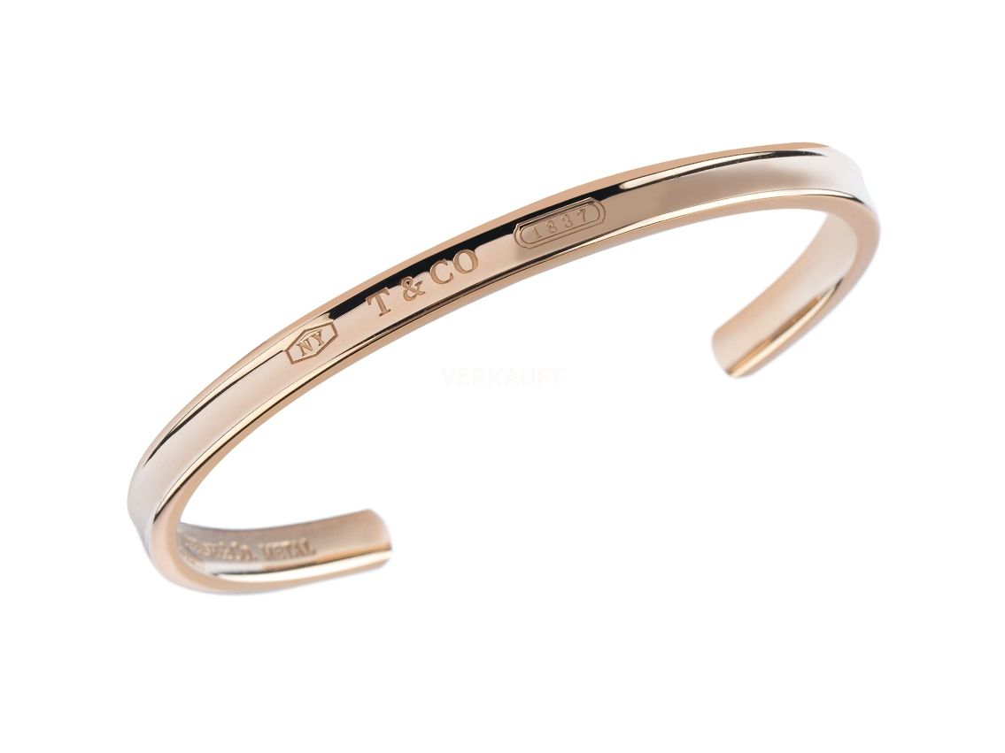 Tiffany & Co Armreif Medium Rubedo 180mm Ref.1837 Box&Pap. Full Set Ungetragen mit Zertifikat über 1.450,-€