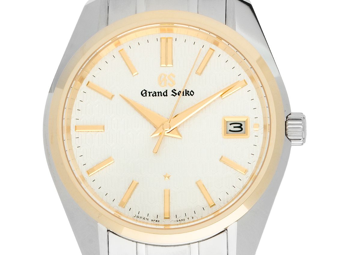 Seiko Grand Seiko Jubiläum 25 Jahre Kaliber 9F Stahl Gelbgold Quarz Armband Stahl 40mm Limitiert Ref.SBGV238 Box&Pap. Full Set wie Neu mit Zertifikat über 5.000,-€