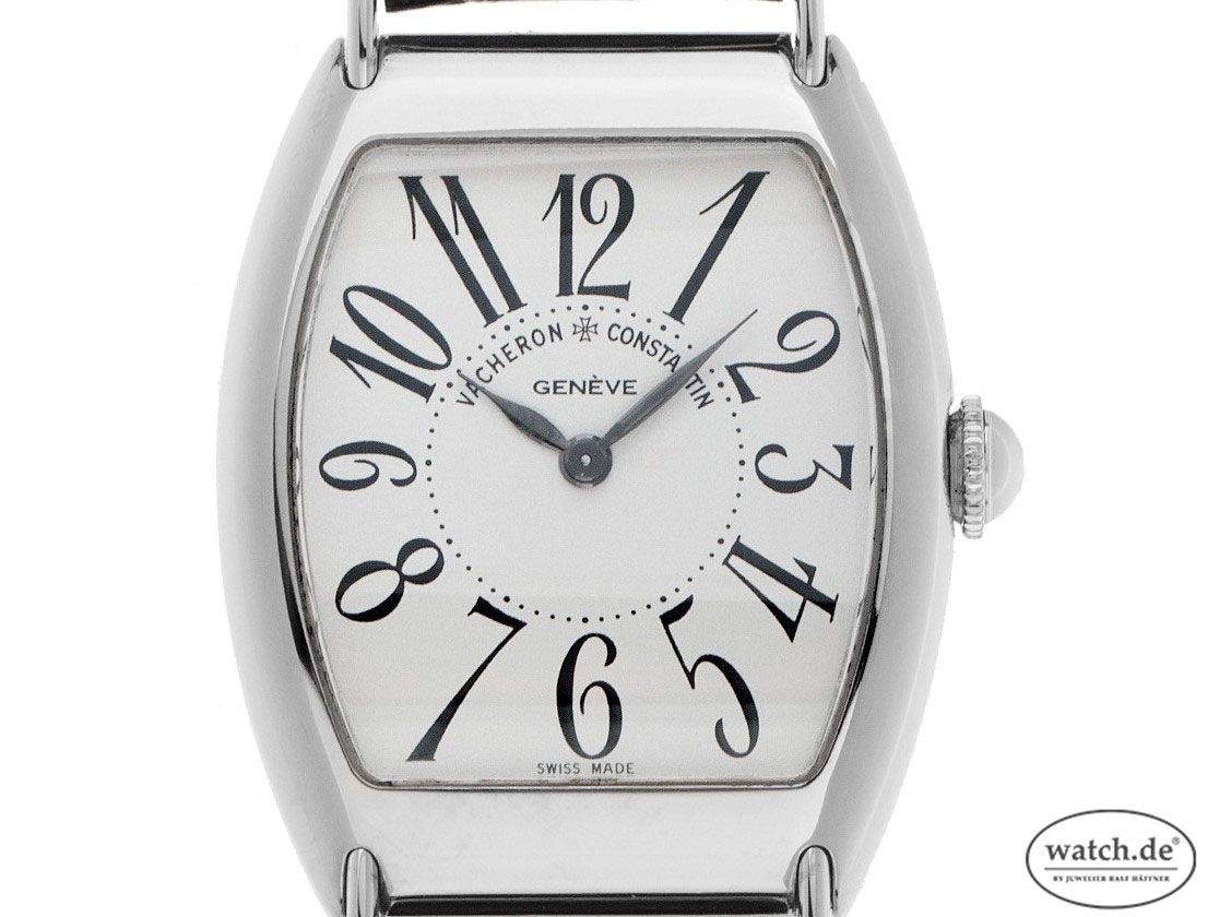 Vacheron Constantin Le Historiques 1912 Tonneau 18kt Weißgold Handaufzug Armband Leder 43x31mm Limitiert Ref.3700 Bj.2018 Box&Pap. Full Set wie Neu mit Zertifikat über 25.000,-€