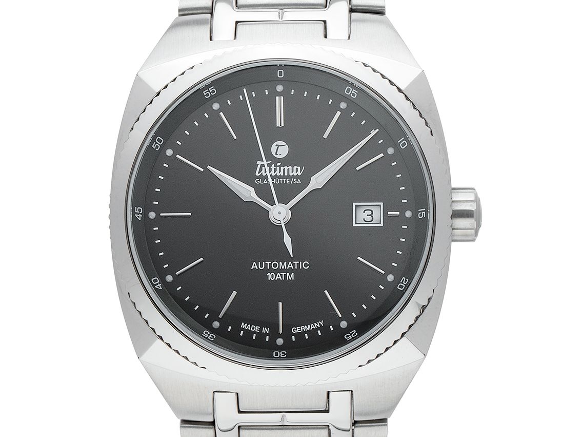 Tutima Saxon One M Stahl Automatik Armband Stahl 40mm Ref.6121-07 Box&Pap. Full Set Ungetragen