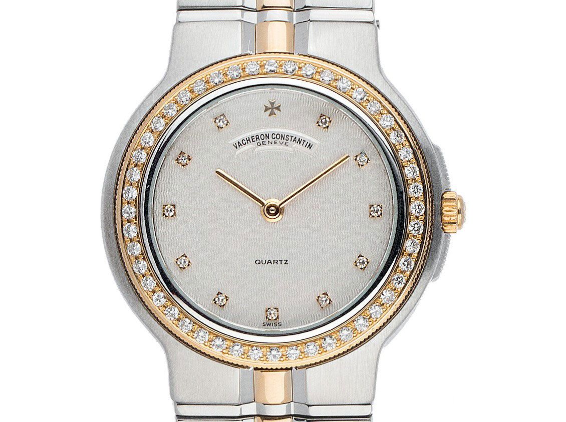 Vacheron Constantin Phidias Lady Stahl 18kt Gelbgold Diamanten Quarz Armband Stahl 18kt Gelbgold 28mm Ref.16020PB Vintage Bj.1995 orig.Box mit Zertifikat über 15.900,-€