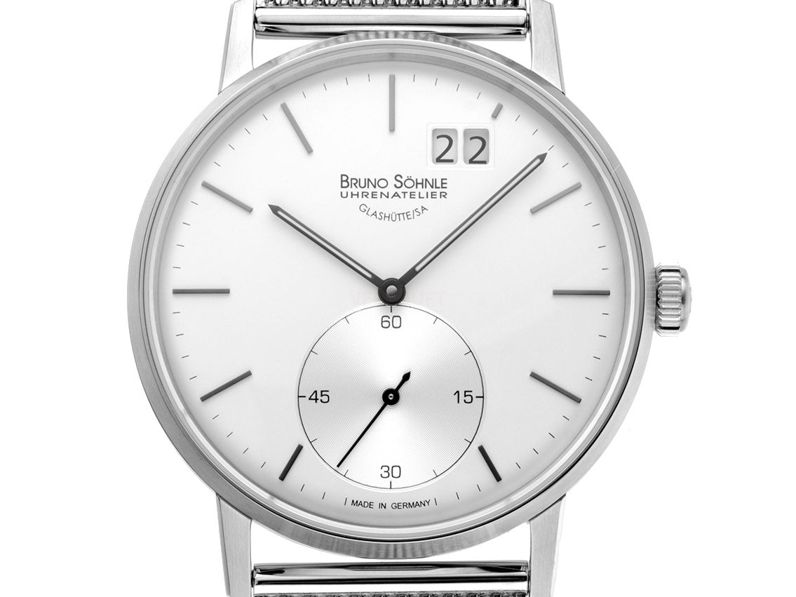 Bruno Söhnle Glashütte Stuttgart II Stahl Quarz Armband Stahl 42mm Box&Pap. Full Set Neu mit Zertifikat über 695,-€