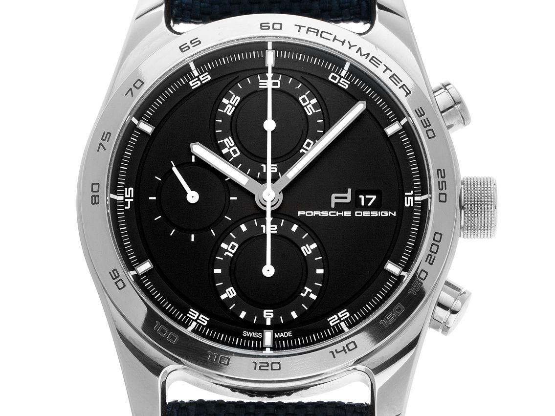 Porsche Design Chronotimer Titan Automatik Chronograph Armband Textil Leder 42mm Ref.6010.1 Box&Pap. Full Set Ungetragen  