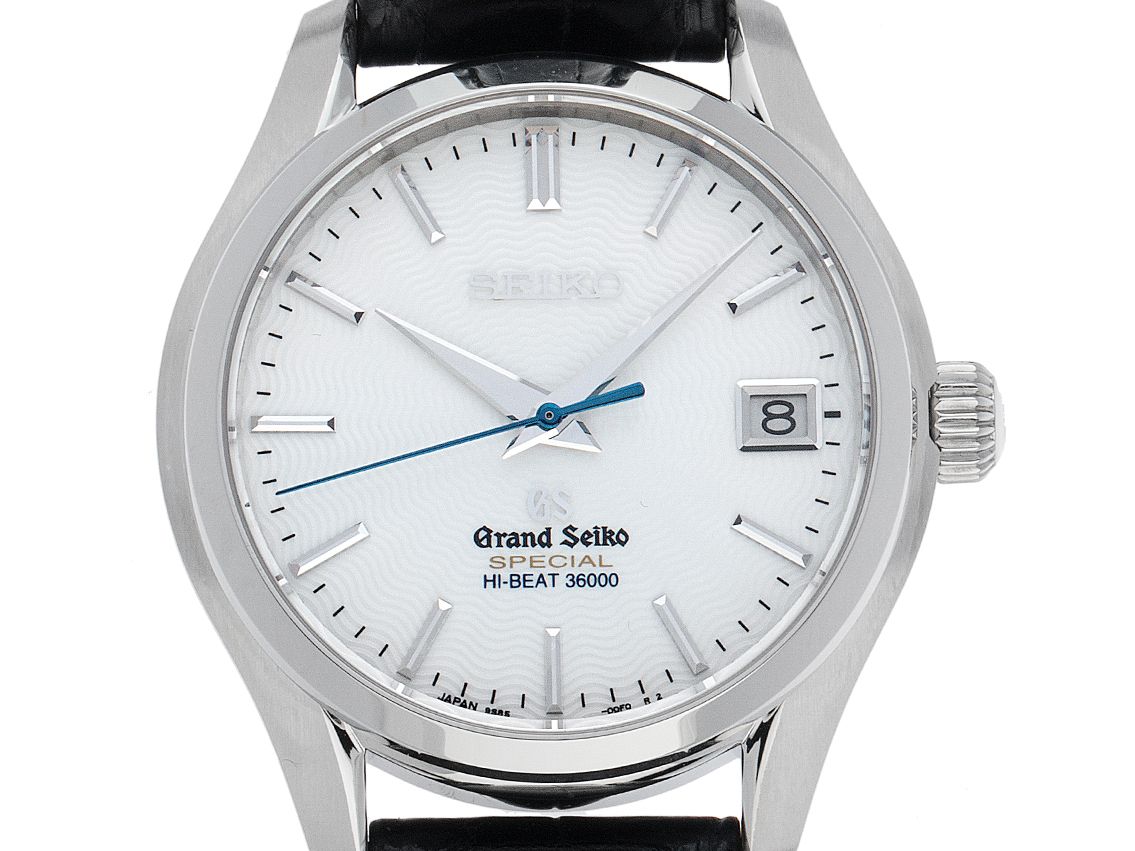 Grand Seiko Special Hi Beat 36000 Stahl Automatik Armband Leder Faltschließe 38mm Limitiert Ref.SBGH035 Vintage Bj.2017 Box&Pap. Full Set wie Neu mit Zertifikat über 7.500,-€