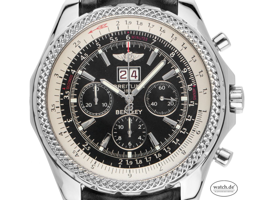 Breitling for Bentley 6.75 Stahl Automatik Chronograph Armband Leder 49mm Ref.A44362 Vintage Bj.2013 mit Zertifikat über 8.300,-€