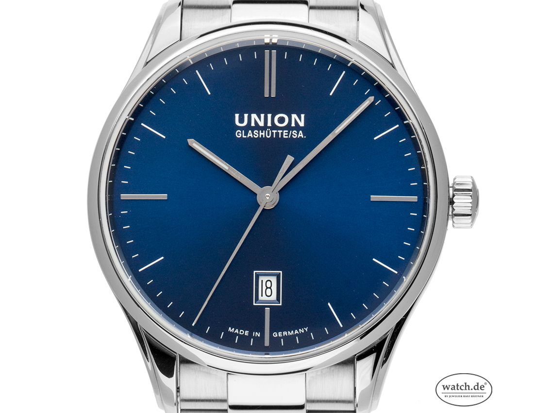 Union Glashütte U289X Datum Stahl Automatik Armband Stahl 40mm Ref.D 011.407 A Box&Pap. Full Set wie Neu mit Zertifikat über 1.200,-€ 