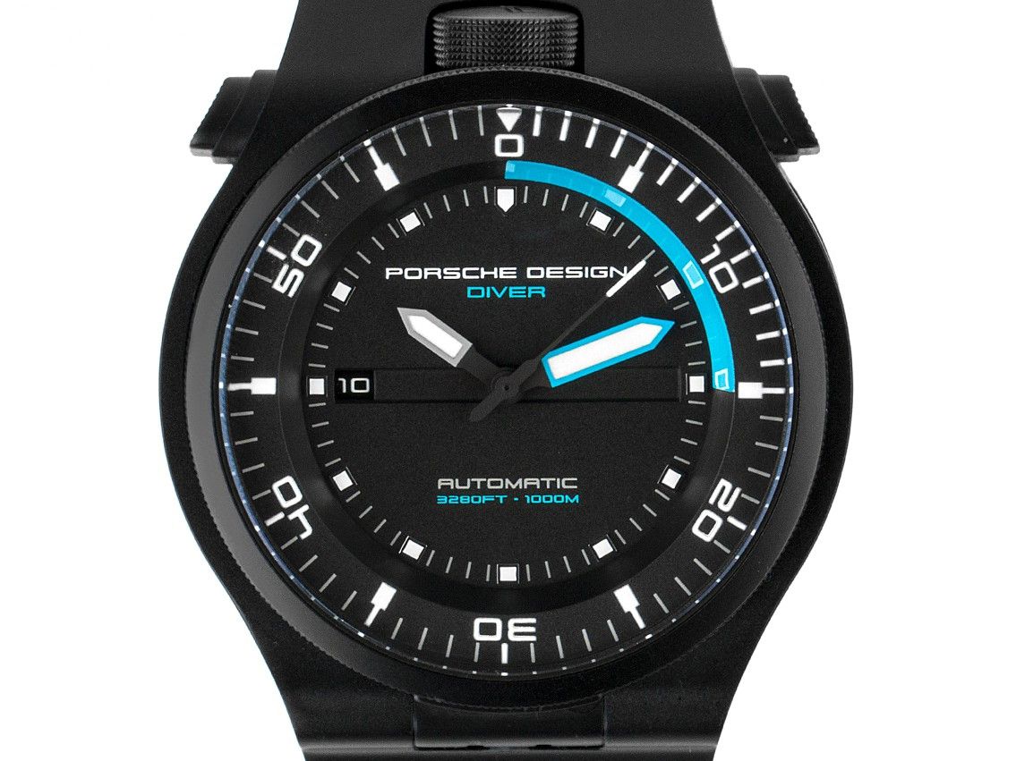 Porsche Design P'6780 Diver Stahl PVD Black Automatik Armband Kautschuk 47mm Ref.P6780 Bj.2017 Box&Pap. Full Set Ungetragen
