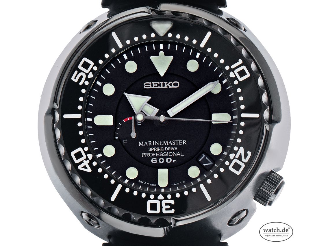 Seiko Prospex Marinemaster Springdrive Titan Automatik Armband Kautschuk 50mm Ref.SBDB013 Box&Pap. Full Set Ungetragen mit Zertifikat über 3.500,-€