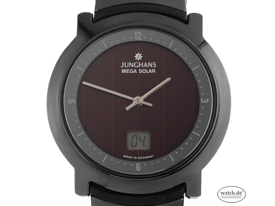 Junghans Mega Solar Funkuhr Keramik Quarz Armband Keramik 39mm Bj.2017 Box&Pap. Full Set mit Zertifikat über 690,-€